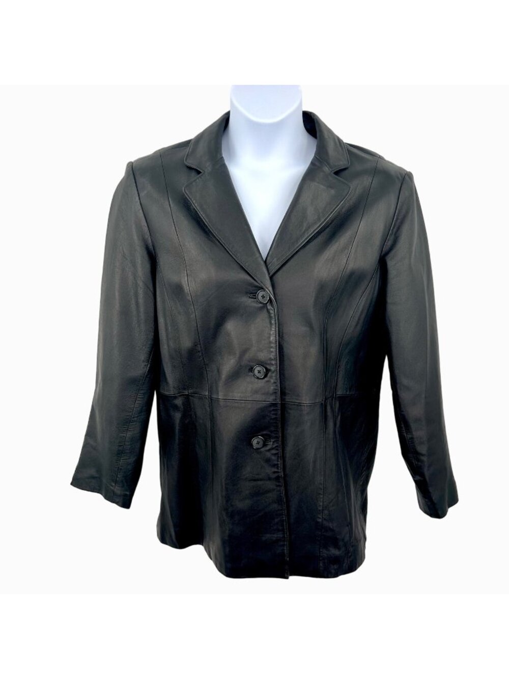 SUPER SOFT MERONA BLACK LEATHER JACKET XL